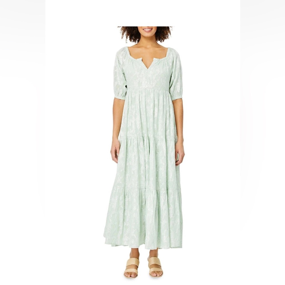Roller Rabbit Clermont Zara maxi dress size small NWT pale green NEW